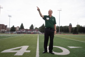 Dr. Stephen N. Doran Memorial on a football field